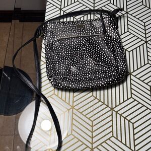 Elegant Black and White Crossbody Bag